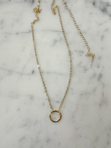 Infinity circle necklace