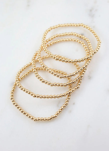 18k Gold Filled beaded bracelet