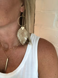 Alicia leather earring