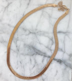 Flat snake chain necklace